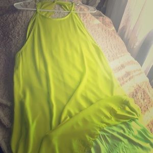 Scalloped Halter Shift Dress